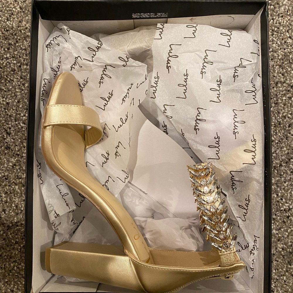 Gold heels from Lulu’s
